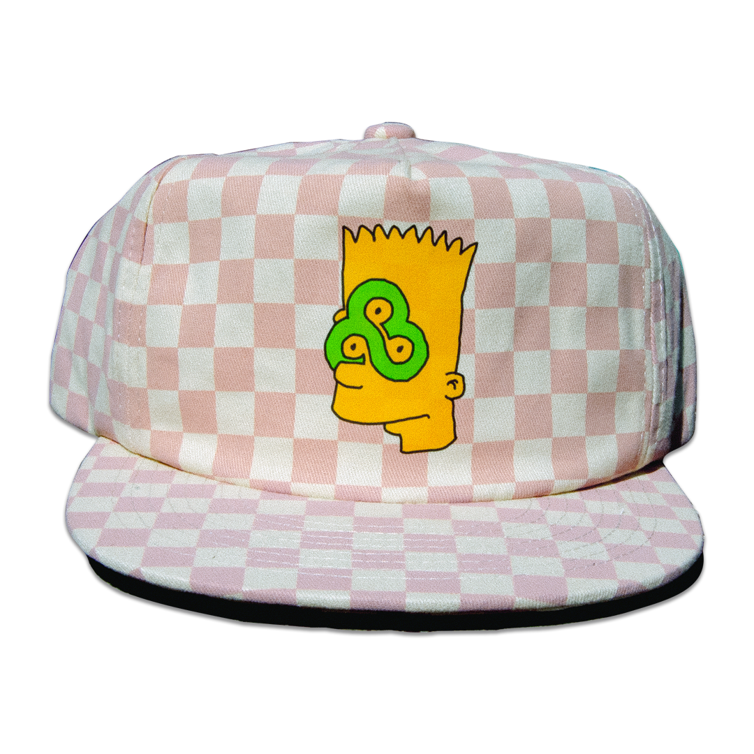 Pink Checkered Hat